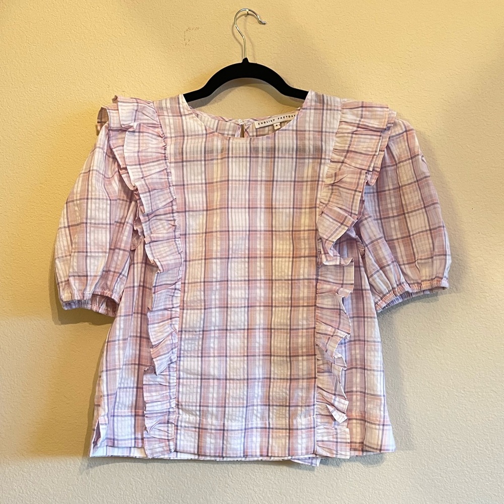 Worn once English factory purple top - Picture 2 of 3